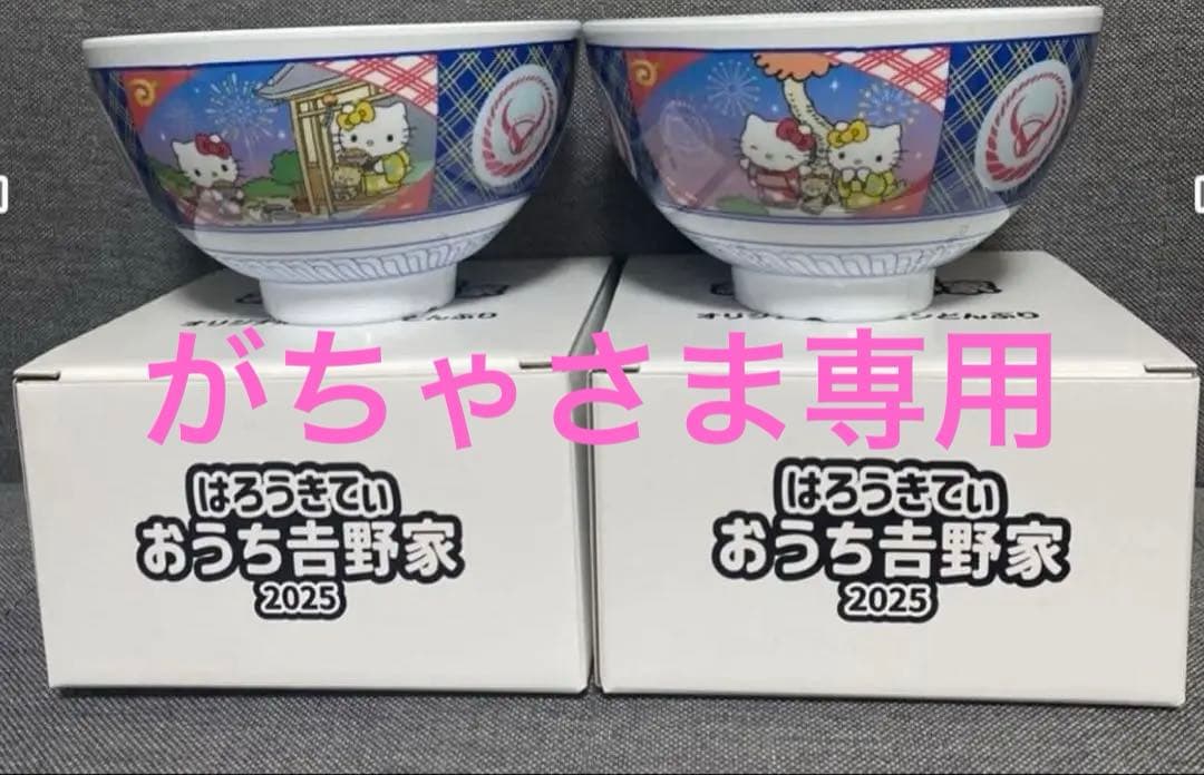 【新品未使用】吉野家ハローキティどんぶり　2個