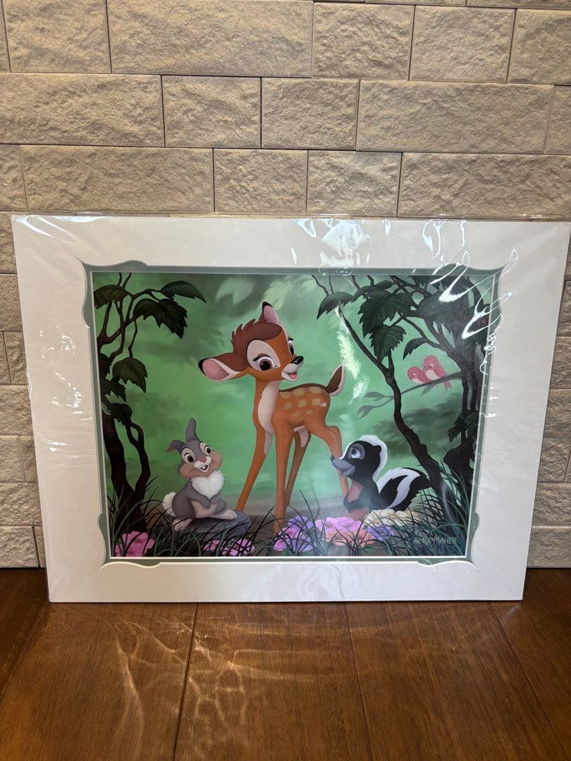 ディズニー アート　バンビ　絵画