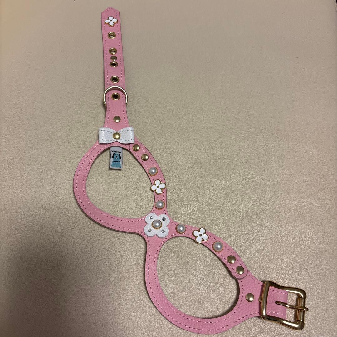 kazama ハーネス　ピンク　SS ゴールド金具　パール
