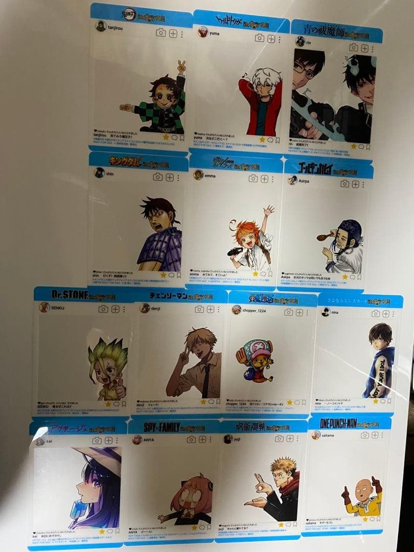 【ジャンプ!!】【14枚セット!!】 SNS風 プレミアム キャラクターカード
