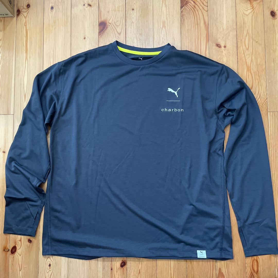 PUMA charbon Lサイズ グレー長袖Tシャツ