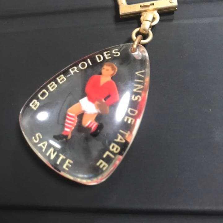 60年代フランスブルボンキーホルダー　BOBB ラグビー