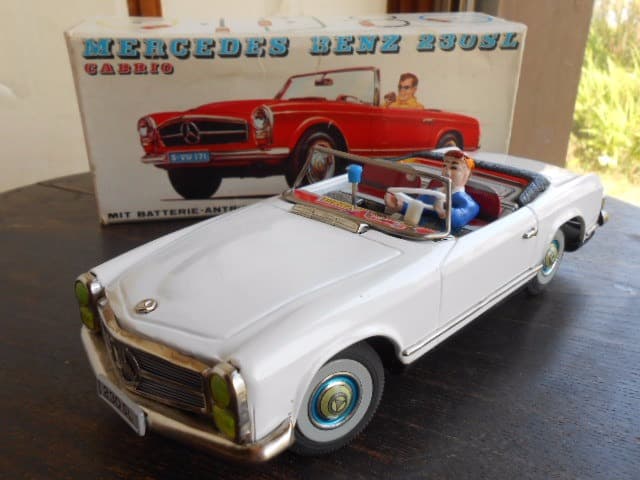 傑作★ 超希少！アルプス ALPS ベンツ 230SL 大型 ブリキ 箱
