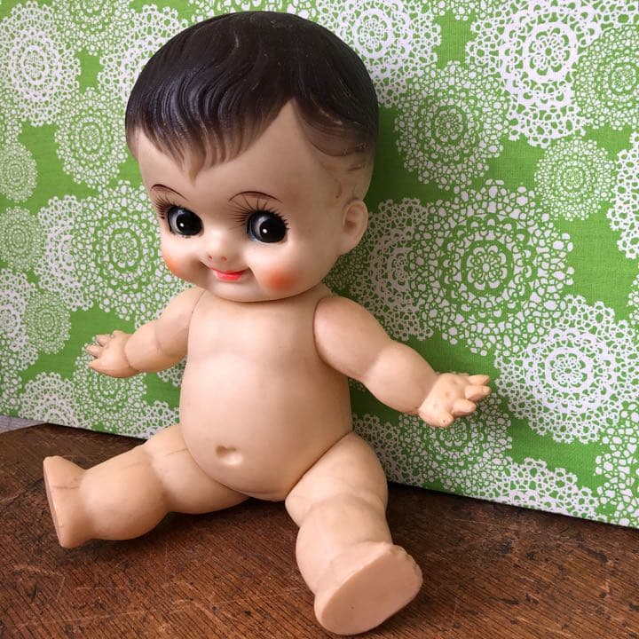 昭和レトロ キューピー人形 デコちゃん ソフビ ビニール人形