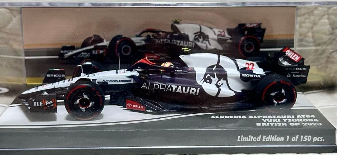 ミニチャンプス1/43 アルファタウリ AT04 角田裕毅2023イギリス