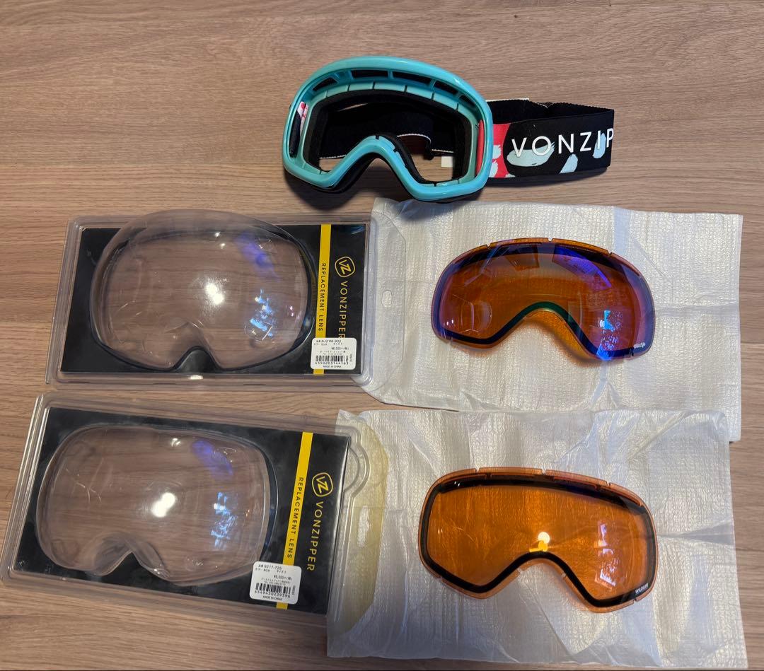 28400円　VONZIPPER ゴーグル 交換レンズ付き