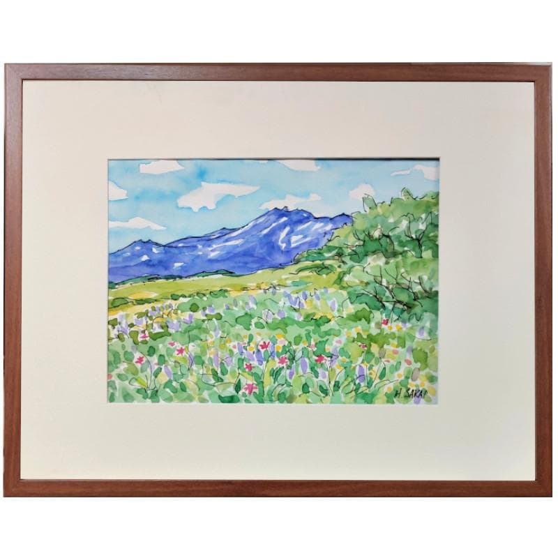 ☆ 境　肇 ☆「大雪　トムラウシ山」水彩画　大衣　新品額！