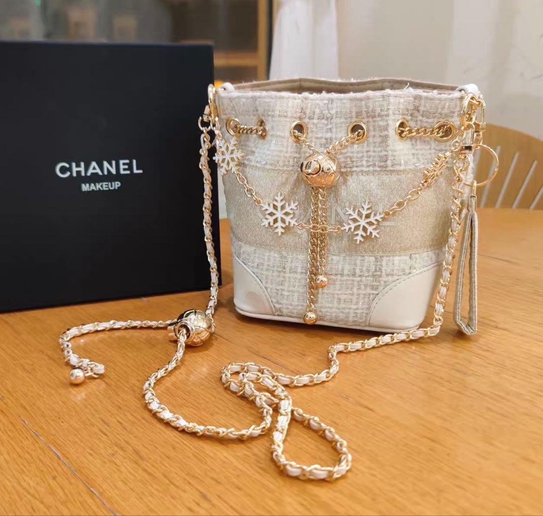 非売品 CHANEL ノベルティ 白 ツイード バケットバッグ 最終値下げ