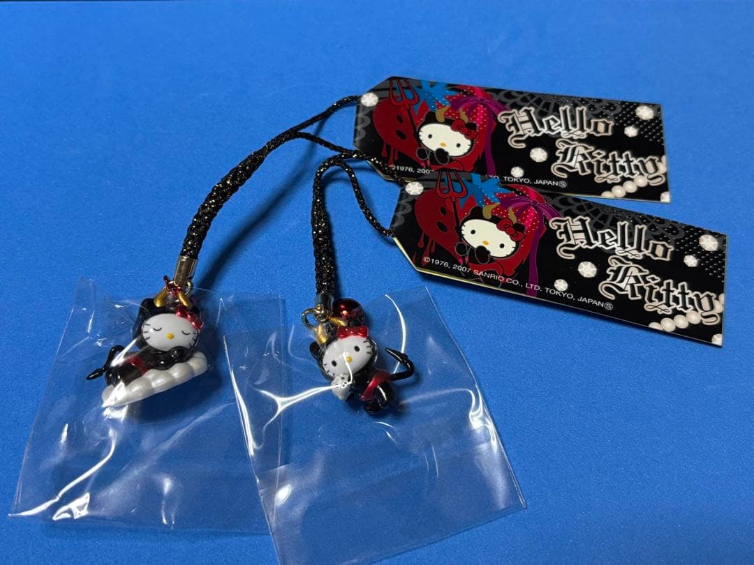 ハローキティ デビル 悪魔　根付 ストラップ　2種セット　希少