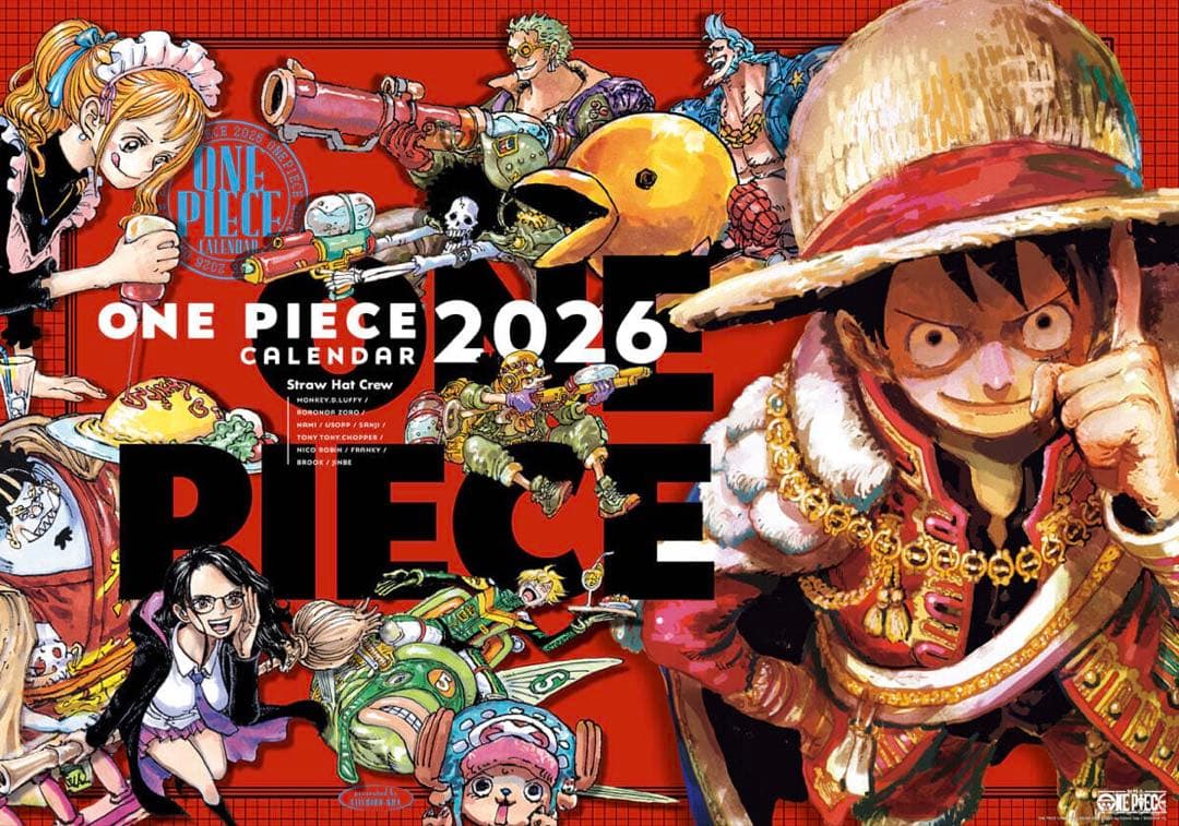 【新品】 ワンピース　 コミックカレンダー（大判）2026