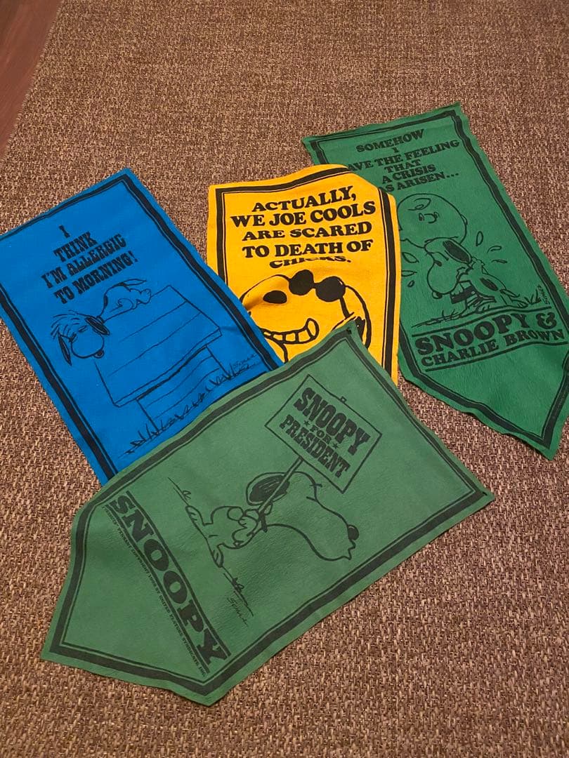 60S 70S SNOOPY ペナント 4点まとめて販売