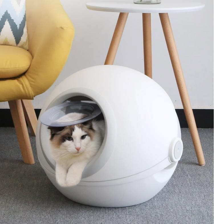 猫用トイレ 球形 完全密閉型 猫トイレ 脱臭機能付き 取り外し可能