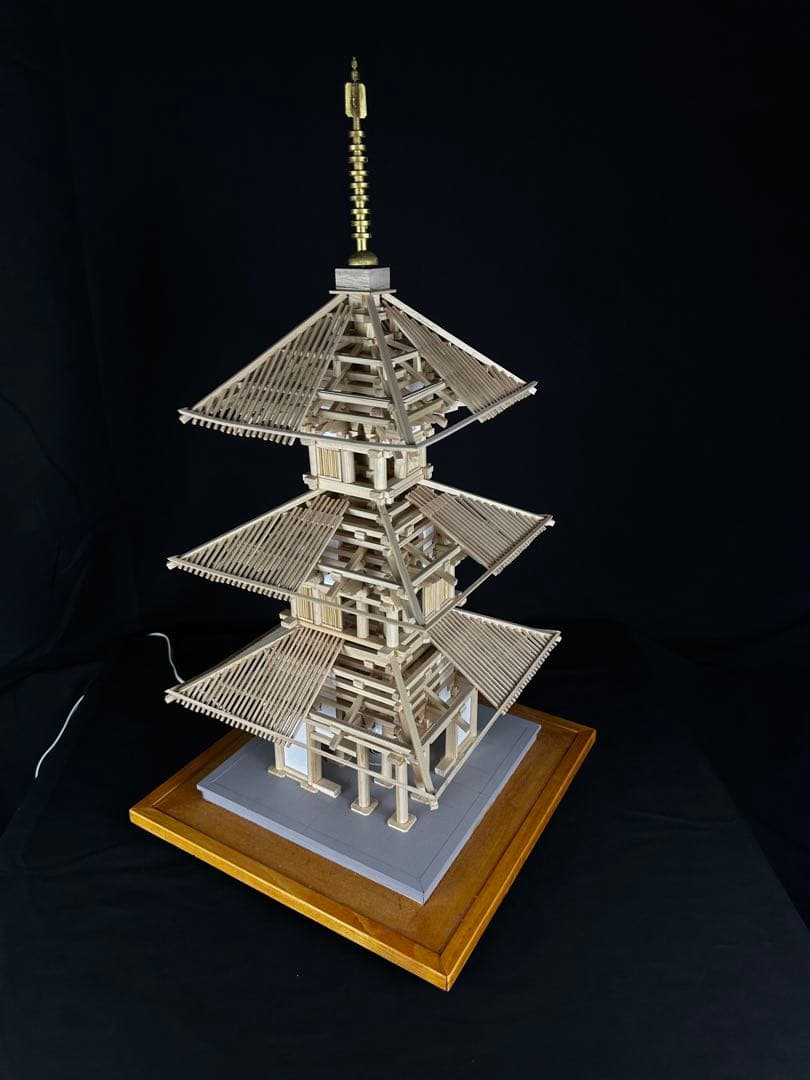 法起寺　神社　建築模型　1/50