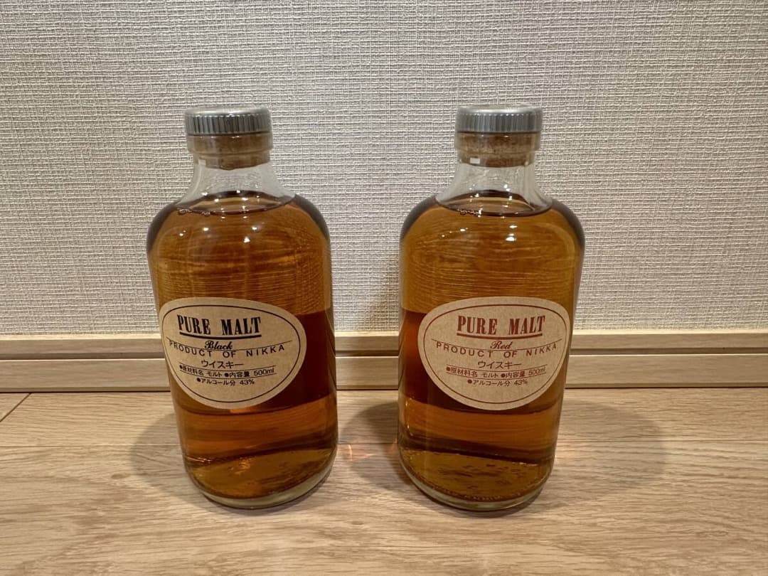 ニッカ ピュアモルト 蒸留所限定 ブラック レッド 500ml 2本セット