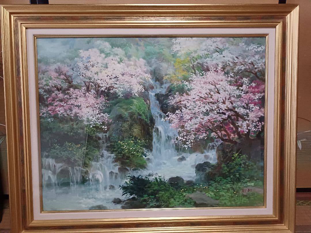 徐波　「春の息吹」 油彩　P15号　中国美術家協会　中国遼寧省　三越個展10回