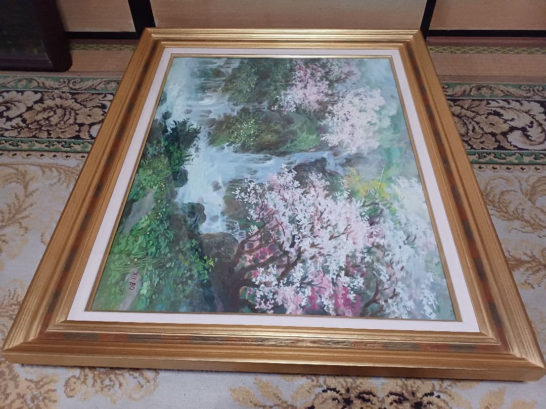 徐波　「春の息吹」 油彩　P15号　中国美術家協会　中国遼寧省　三越個展10回