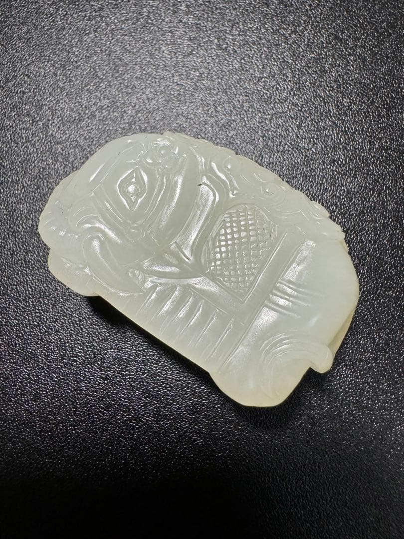 和田玉 象 天然石 老玉和田玉 清時代 古玉 中国古美術骨董 玉彫 掛物