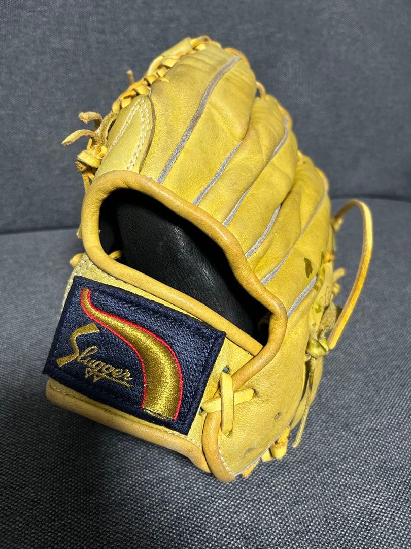 久保田スラッガー 少年用 左 軟式グローブ イエロー KSG-J4 中古 左投げ