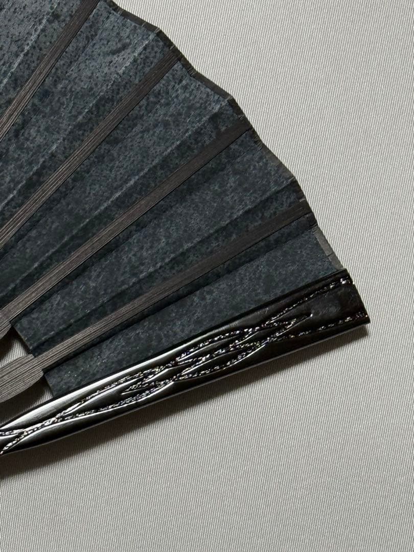 扇子　33cm 十松屋福井扇舗　波濤日輪図　負修羅扇　桐箱　仕舞扇　能楽　着物