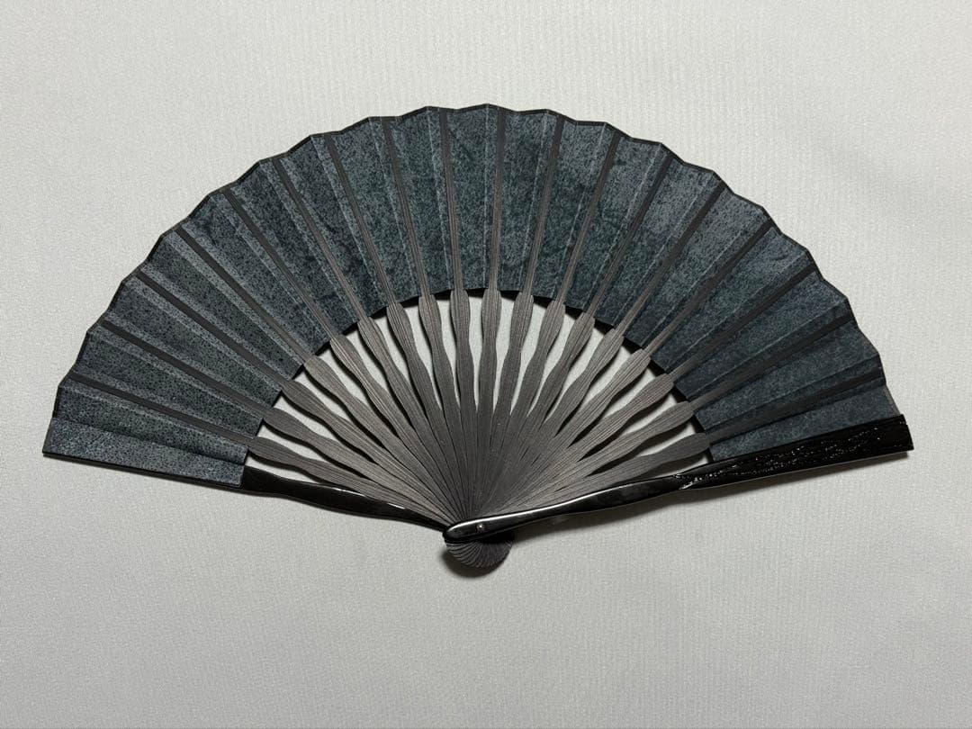 扇子　33cm 十松屋福井扇舗　波濤日輪図　負修羅扇　桐箱　仕舞扇　能楽　着物