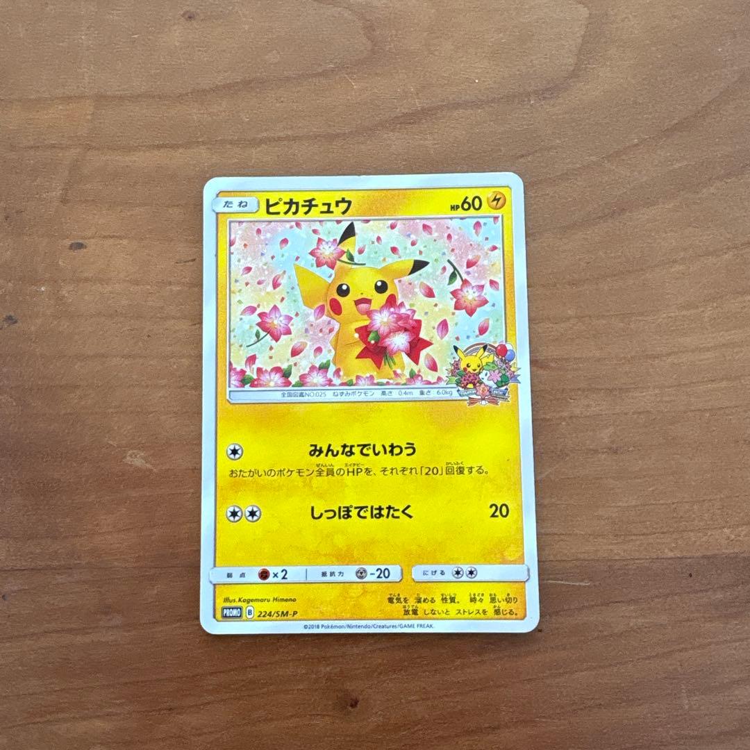 ピカチュウ 60 レアリティ ポケモンカード　みんなでいわう