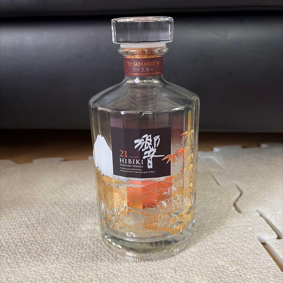 響21年 意匠ボトル（花鳥風月）空瓶