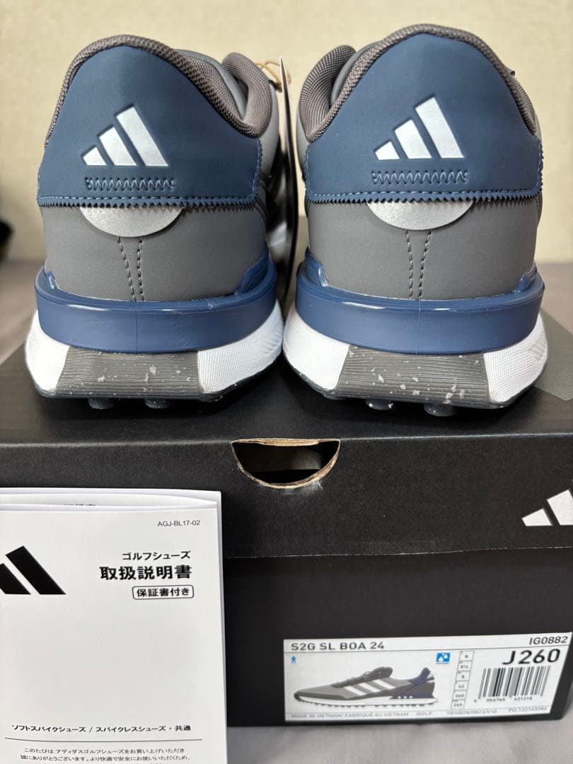シューズ(男性用) adidas S2G SPIKELESS BOA 24 WIDE GOLF