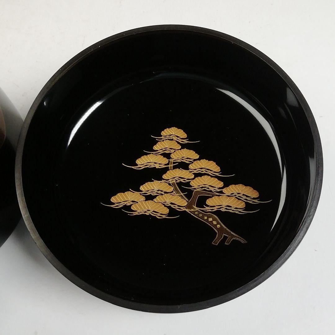 Ｗ１７８　棗　『遠山蒔絵』『一后一兆 作』『二重箱』　共箱　茶道具
