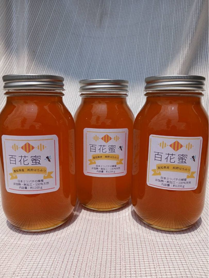 在庫わずかになりました⭐︎高知県産⭐︎蜂蜜⭐︎濃厚⭐︎日本ミツバチ⭐︎1200g