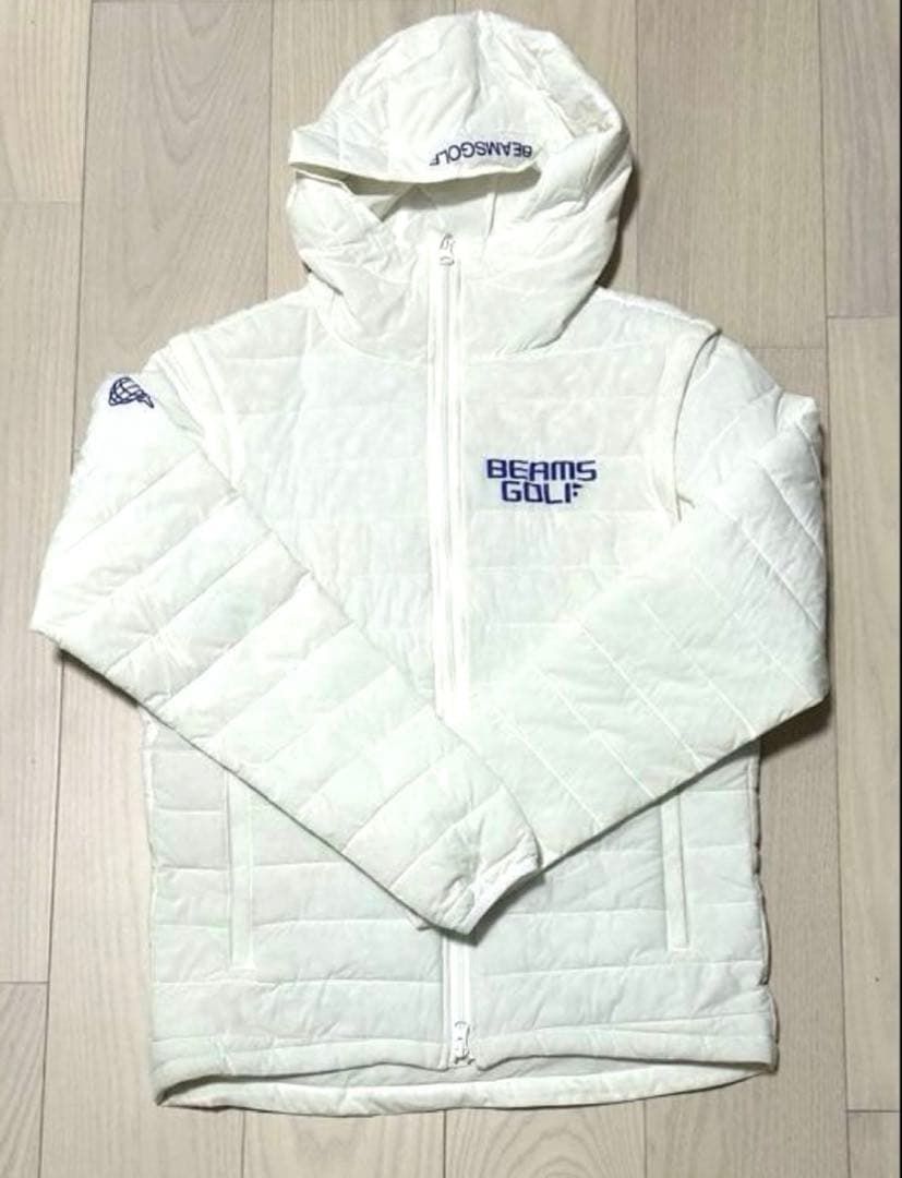 ビームスゴルフ　ホワイト中綿アウター　2way M