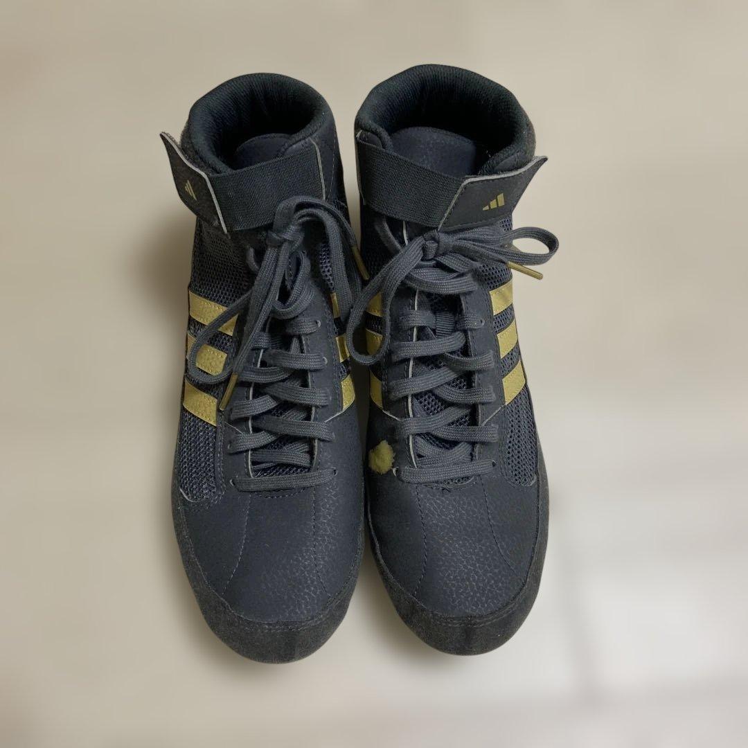 adidas レスリングシューズ 黒/金
