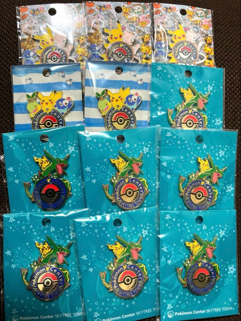 ポケセン　ヨコハマ、トウキョウDX、スカイツリー限定　ピンバッジ 12個セット