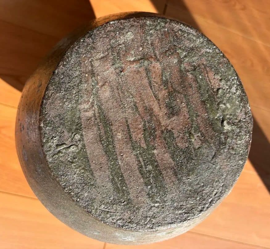 備前焼　大型徳利　無釉焼き締め　骨董品　アンティーク置物