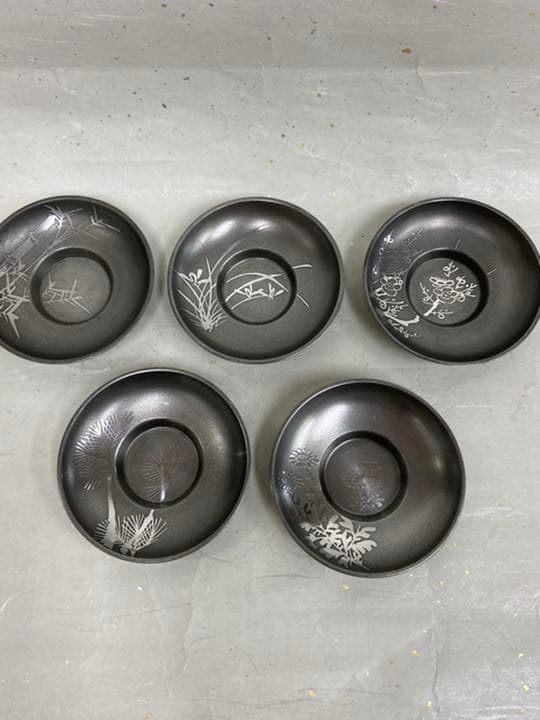 茶托　錫半製