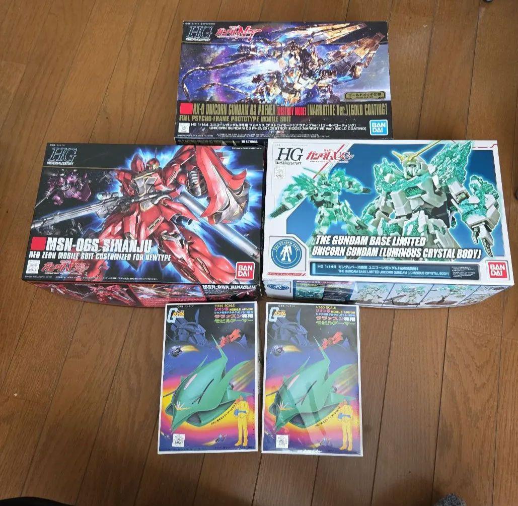 ガンプラ　ユニコーン3号機フェネクス、ガンダムベース限定ユニコーン他セット販売