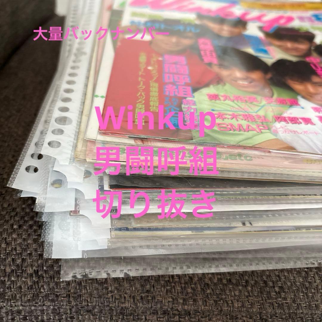ウィンクアップ 45冊分男闘呼組切り抜き（付録のステッカーある物はお付けします)