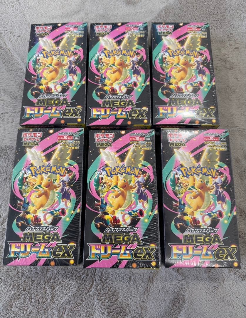 ポケモンカードゲーム MEGAドリームEX シュリンク付き 6BOX