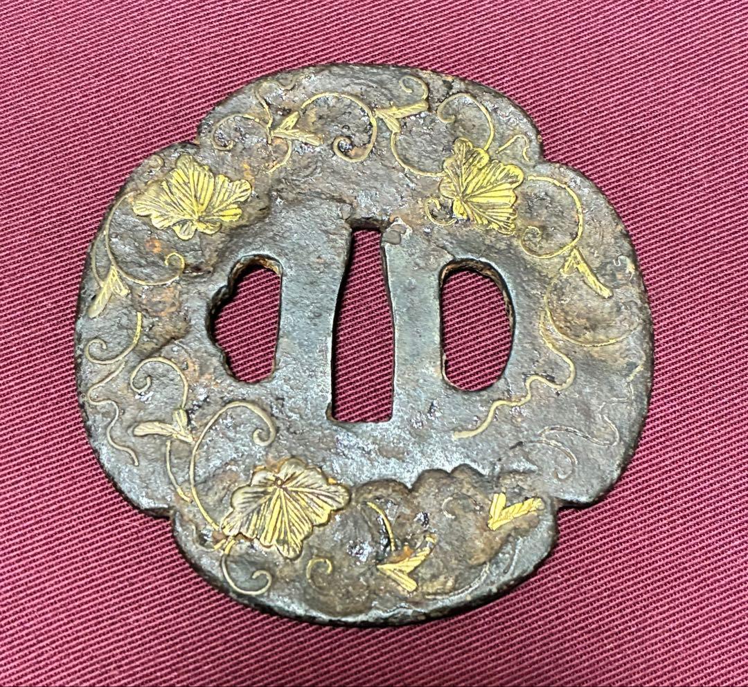 刀の鍔 武具日本刀 刀装具 時代物