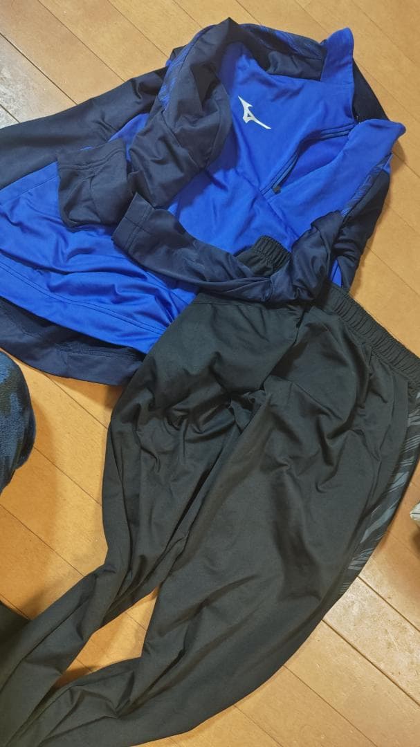 Mizuno ピステ上下セット 青/黒