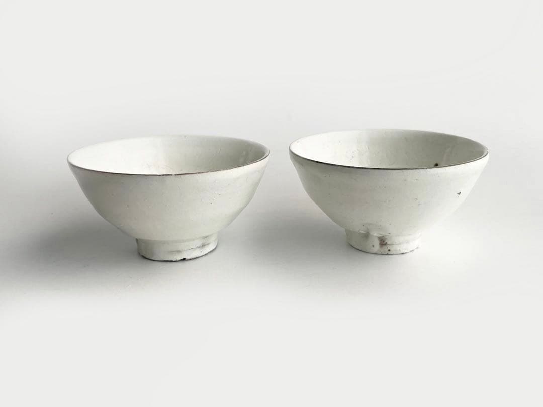 陶芸家　小林東五　粉引　盃　小碗　汲出　番茶器　李朝　粉吹　對州