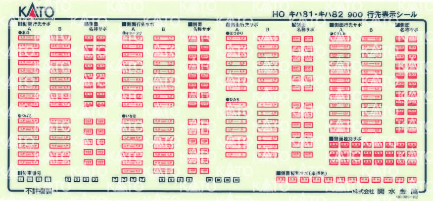 KATO HO 1-613 キハ82 900 気動車特急キハ80系