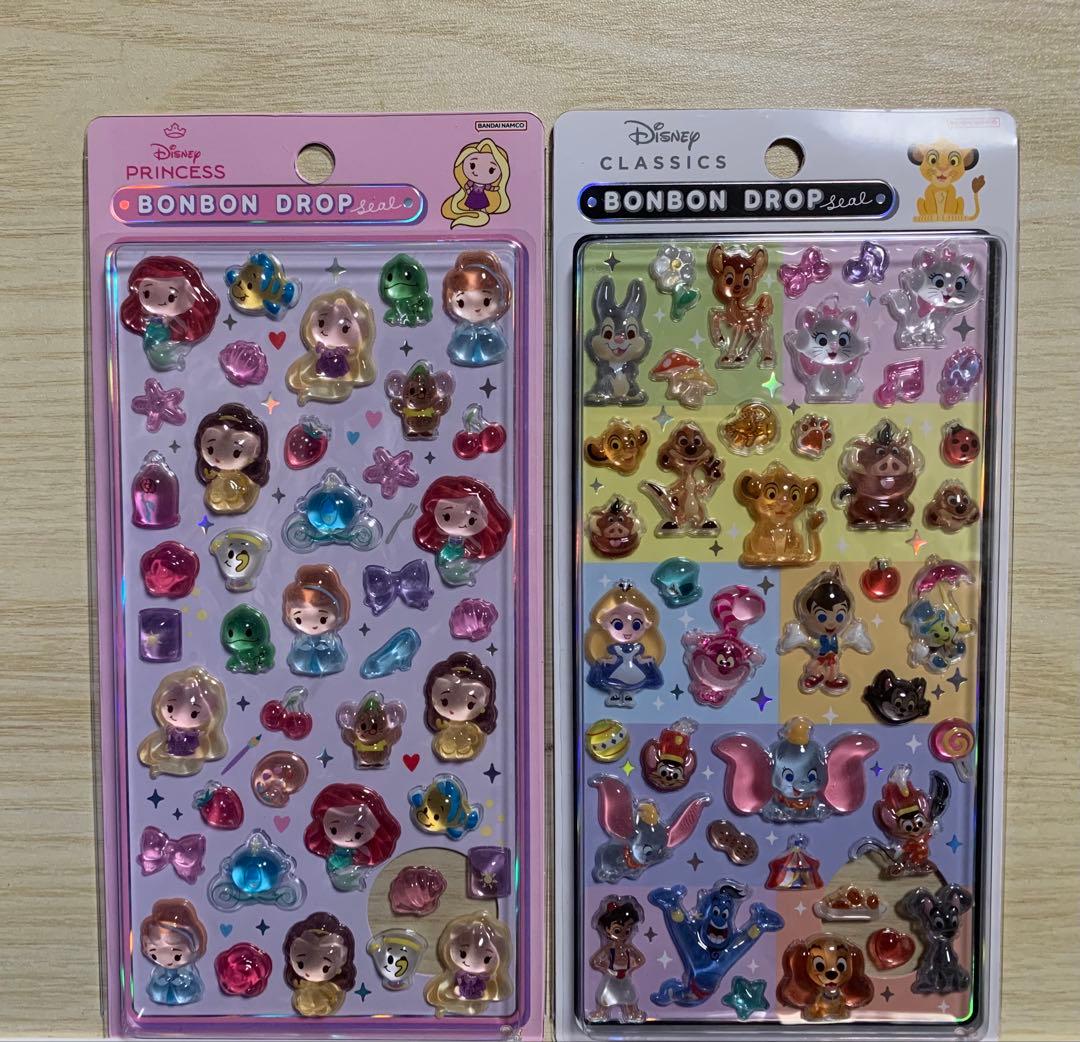 ディズニーボンボンドロップシールプリンセスクラシック2枚セット