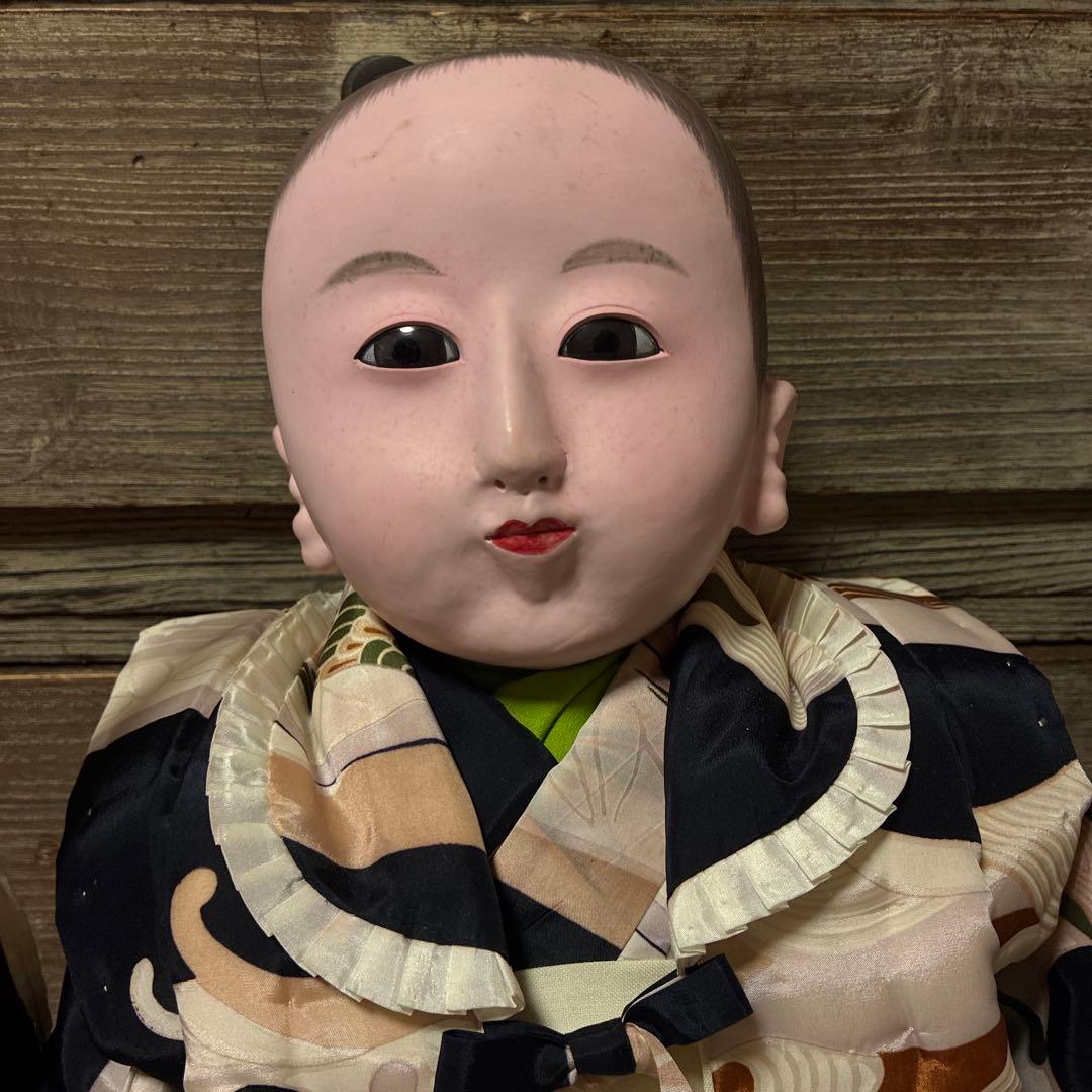 市松人形 大きな男の子　銘あり　真光齋