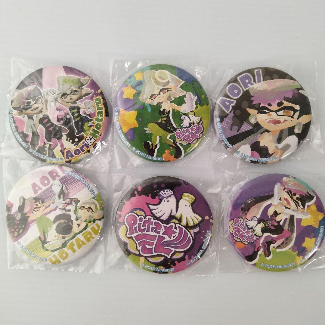 スプラトゥーン シオカラーズ ブロマイド缶バッジ 6枚セット　新品未開封