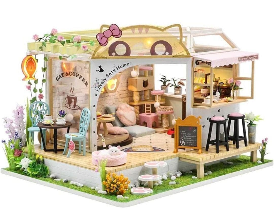 DIY木製ドールハウス 、ミニチュアキット 手作りキット、ドールハウスキット③