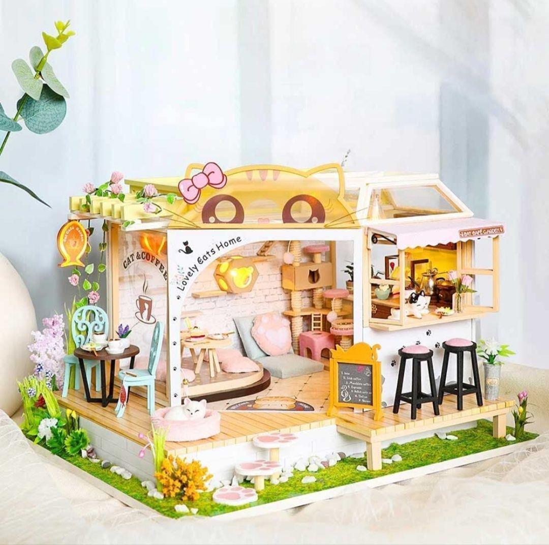 DIY木製ドールハウス 、ミニチュアキット 手作りキット、ドールハウスキット③
