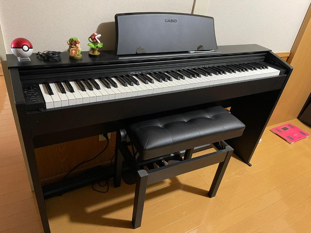CASIO 電子ピアノ ブラック ベンチ付き