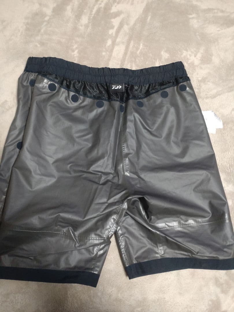 ダイワ　レインマックス　リップストップショートパンツ ブラック XL