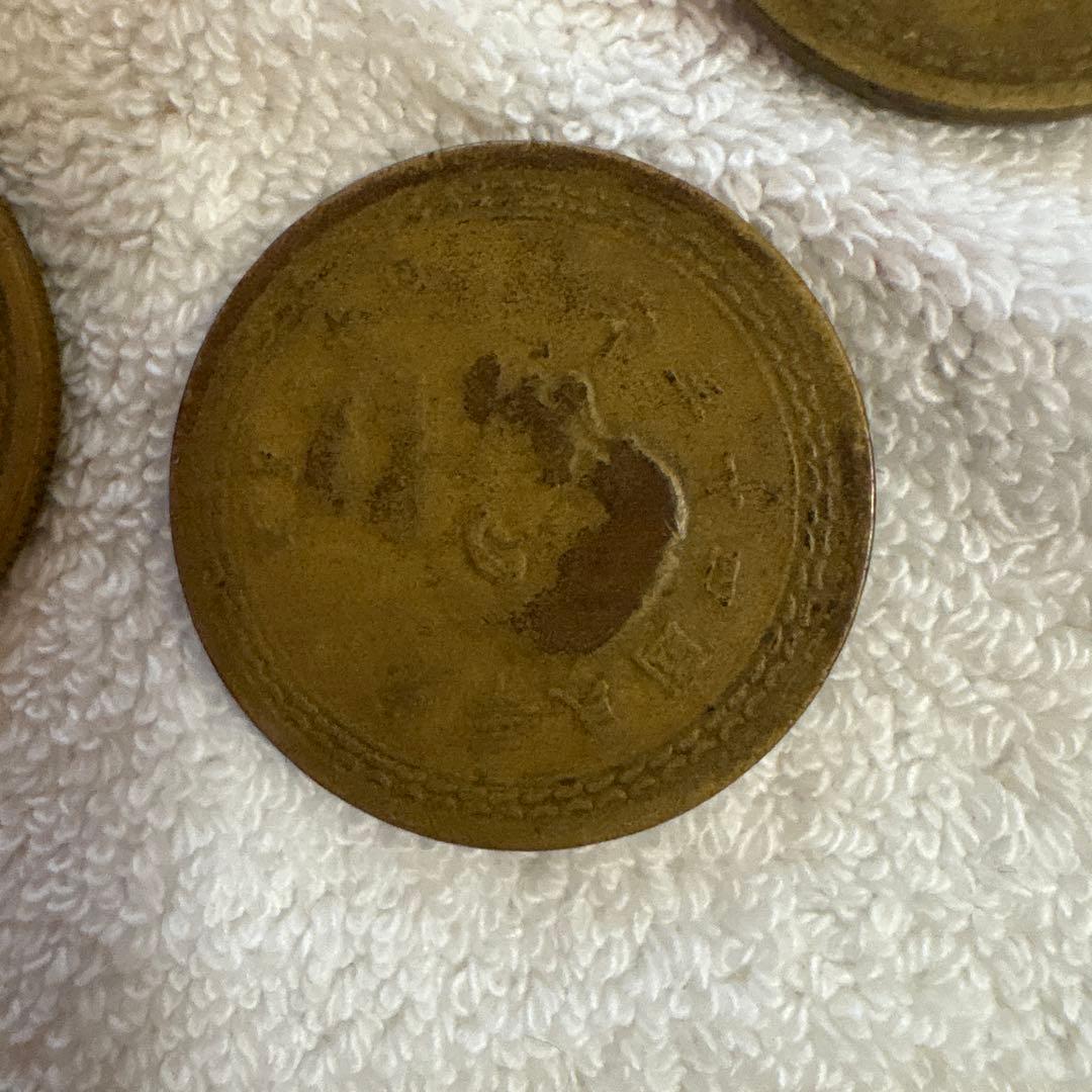 台湾　五角　民国43年(1954年) 旧貨幣 4枚セット