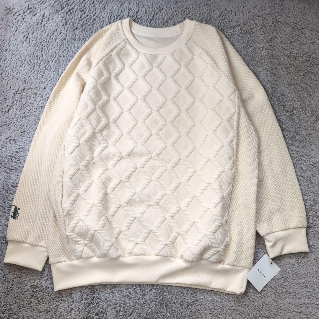 antiqua GOLF × STCH エンボスジャガードトップス LXL